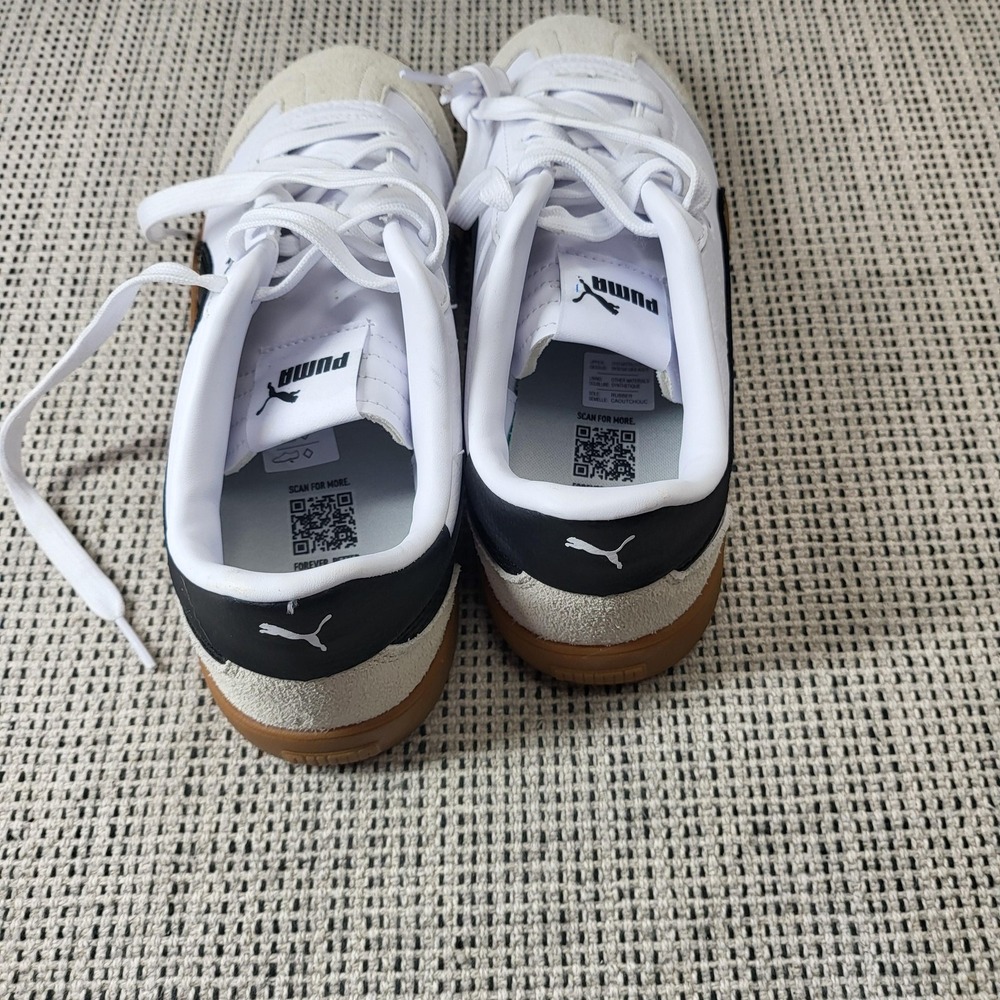 PUMA Shoes Womens Size 8 White Black Gum Sole Low Top Casual Sneakers 397636-04 - Picture 4 of 7